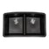 Load image into Gallery viewer, MSI Surfaces Black Quartz Double Bowl Sink 50/50-3219