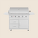 Load image into Gallery viewer, Summerset Deluxe Cart for 40″ Sizzler and Sizzler Pro Grills, featuring stainless steel construction, storage drawers, propane tank access, and locking caster wheels