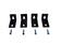 Load image into Gallery viewer, KEYHOLE ANCHORS (4 ANCHORS + 4 TAPCONS) - BLACK