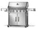 Load image into Gallery viewer, Napoleon Rogue PRO 625 5-Burner Gas Grill with Infrared Side Burner, stainless steel finish, backlit knobs, and integrated sear station for perfect grilling.