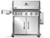 Load image into Gallery viewer, Napoleon Rogue PRO 625 5-Burner Gas Grill with Infrared Side Burner, stainless steel finish, backlit knobs, and integrated sear station for perfect grilling.