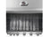 Load image into Gallery viewer, Napoleon Rogue PRO 625 5-Burner Gas Grill with Infrared Side Burner, stainless steel finish, backlit knobs, and integrated sear station for perfect grilling.