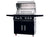 Load image into Gallery viewer, WHISTLER GRILLS 4 Burner Black Double Door Cart Model