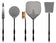 Load image into Gallery viewer, Alfa 48 inch 5 piece wood pizza peel kit with peel turner brush rake and shovel for wood fired oven