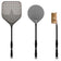 Load image into Gallery viewer, Alfa 48 inch large pizza peel kit with peel turner and brush for wood fired pizza oven tools