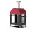 Load image into Gallery viewer, Alfa Moderno 3 Pizze wood fired pizza oven with base in ruby red outdoor oven