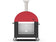 Load image into Gallery viewer, Alfa Moderno 3 Pizze wood fired pizza oven with base in ruby red outdoor oven