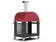 Load image into Gallery viewer, Alfa Moderno 3 Pizze wood fired pizza oven with base in ruby red outdoor oven