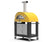 Load image into Gallery viewer, Alfa Moderno 3 Pizze wood fired pizza oven with base in fire yellow outdoor pizza oven