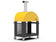 Load image into Gallery viewer, Alfa Moderno 3 Pizze wood fired pizza oven with base in fire yellow outdoor pizza oven