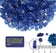 Load image into Gallery viewer, Size specification image showing American Fire Products 1/2 inch fire glass dimensions with approximately 1/2 inch thickness and varying widths.