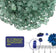 Load image into Gallery viewer, Size specification image showing American Fire Products 1/2 inch fire glass dimensions with approximately 1/2 inch thickness and varying widths.