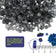 Load image into Gallery viewer, Size specification image showing American Fire Products 1/2 inch fire glass dimensions with approximately 1/2 inch thickness and varying widths.
