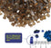 Load image into Gallery viewer, Size specification image showing American Fire Products 1/2 inch fire glass dimensions with approximately 1/2 inch thickness and varying widths.