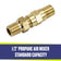 Load image into Gallery viewer, American Fire Products 1/2 inch propane air mixer standard capacity brass fitting for mixing air and propane in fire pit and fireplace gas systems