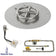 Load image into Gallery viewer, Alt Text:
American Fire Products 12 Inch Round Stainless Steel Flat Pan with AWEIS Electronic Ignition System and 6 Inch Ring Burner for Natural Gas Fire Pits
