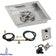 Load image into Gallery viewer, American Fire Products 12 inch square stainless steel drop-in fire pit pan with 6 inch fire pit ring burner and natural gas spark ignition kit