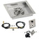 Load image into Gallery viewer, American Fire Products 12 inch square stainless steel drop-in fire pit pan with 6 inch fire pit ring burner and natural gas spark ignition kit
