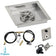 Load image into Gallery viewer, American Fire Products 12 inch square stainless steel drop-in fire pit pan with 6 inch fire pit ring burner and propane spark ignition kit