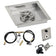 Load image into Gallery viewer, American Fire Products 12 inch square stainless steel drop-in fire pit pan with 6 inch fire pit ring burner and propane spark ignition kit