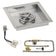 Load image into Gallery viewer, American Fire Products 12 Inch Square Stainless Steel Drop-In Pan with 6 Inch Ring Burner and AWEIS Electronic Ignition System for Natural Gas Fire Pits