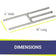 Load image into Gallery viewer, American Fire Products 18 inch stainless steel H-style burner dimensions and specifications for natural gas fire pits