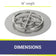 Load image into Gallery viewer, Dimensions of American Fire Products 18 Inch Round Stainless Steel Flat Burner Pan with 12 Inch Stainless Steel Ring Burner