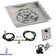 Load image into Gallery viewer, American Fire Products 18 inch square stainless steel drop-in fire pit pan with 12 inch fire pit ring burner and natural gas spark ignition kit