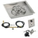 Load image into Gallery viewer, American Fire Products 18 inch square stainless steel drop-in fire pit pan with 12 inch fire pit ring burner and natural gas spark ignition kit