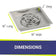 Load image into Gallery viewer, Dimensions of American Fire Products 18 Inch Square Stainless Steel Drop-In Pan with 12 Inch Stainless Steel Ring Burner