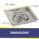 Load image into Gallery viewer, Dimensions of American Fire Products 18 Inch Square Stainless Steel Drop-In Pan with 12 Inch Stainless Steel Ring Burner