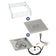 Load image into Gallery viewer, American Fire Products 18 inch square stainless steel drop-in fire pit pan with AWEIS electronic ignition system 12 inch ring burner whole house propane bundle with flame guard and burner cover