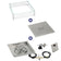 Load image into Gallery viewer, American Fire Products 18 inch square drop in fire pit pan with spark ignition kit and 12 inch fire pit ring natural gas bundle with flame guard and burner cover