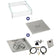 Load image into Gallery viewer, American Fire Products 18 inch square drop-in fire pit pan with 12 inch ring burner spark ignition kit propane bundle with flame guard and burner cover