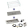 Load image into Gallery viewer, American Fire Products 18 inch x 6 inch Rectangular Drop-In Fire Pit Pan with Spark Ignition Kit Natural Gas Bundle with flame guard and stainless steel burner cover
