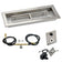 Load image into Gallery viewer, American Fire Products 18 x 6 inch rectangular stainless steel drop-in fire pit pan with natural gas spark ignition kit featuring built-in H-burner and push-button ignition