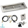 Load image into Gallery viewer, American Fire Products 18 x 6 inch rectangular stainless steel drop-in fire pit pan with propane spark ignition kit featuring built-in H-burner, regulator, and air mixer