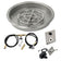 Load image into Gallery viewer, American Fire Products 19 inch round stainless steel drop-in fire pit pan with 12 inch ring burner and propane spark ignition kit for outdoor fire pits