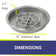 Load image into Gallery viewer, Dimensions of American Fire Products 19 Inch Round Stainless Steel Drop-In Burner Pan with 12 Inch Stainless Steel Ring Burner