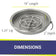 Load image into Gallery viewer, Dimensions of American Fire Products 19 Inch Round Stainless Steel Drop-In Burner Pan with 12 Inch Stainless Steel Ring Burner