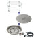 Load image into Gallery viewer, American Fire Products 19 inch round stainless steel drop-in fire pit pan with CSA certified electric ignition system bundle