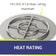Load image into Gallery viewer, American Fire Products 24 inch round stainless steel flat pan with 18 inch fire ring highlighting the 147,000 BTU maximum heat rating for powerful and even flame performance.