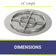 Load image into Gallery viewer, Dimensions of American Fire Products 24 Inch Round Stainless Steel Flat Burner Pan with 18 Inch Stainless Steel Ring Burner