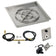 Load image into Gallery viewer, American Fire Products 24 inch square stainless steel drop-in fire pit pan with 18 inch fire pit ring burner and natural gas spark ignition kit