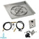 Load image into Gallery viewer, American Fire Products 24 inch square stainless steel drop-in fire pit pan with 18 inch fire pit ring burner and propane spark ignition kit