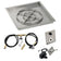 Load image into Gallery viewer, American Fire Products 24 inch square stainless steel drop-in fire pit pan with 18 inch fire pit ring burner and propane spark ignition kit