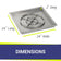 Load image into Gallery viewer, Dimensions of American Fire Products 24 Inch Square Stainless Steel Drop-In Pan with 18 Inch Stainless Steel Ring Burner