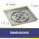 Load image into Gallery viewer, Dimensions of American Fire Products 24 Inch Square Stainless Steel Drop-In Pan with 18 Inch Stainless Steel Ring Burner