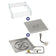 Load image into Gallery viewer, American Fire Products 24 inch square stainless steel drop-in fire pit pan with AWEIS electronic ignition system 18 inch ring burner natural gas bundle with flame guard and cover