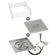 Load image into Gallery viewer, American Fire Products 24 inch square stainless steel drop-in fire pit pan with AWEIS electronic ignition system 18 inch ring burner whole house propane bundle with flame guard and cover